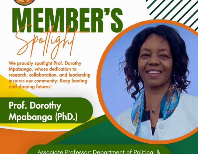 Monthly Member Spotlight – Prof. Dorothy Mpabanga: Inspiring Research, Collaboration, and Leadership